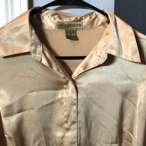 Button down gold shirt